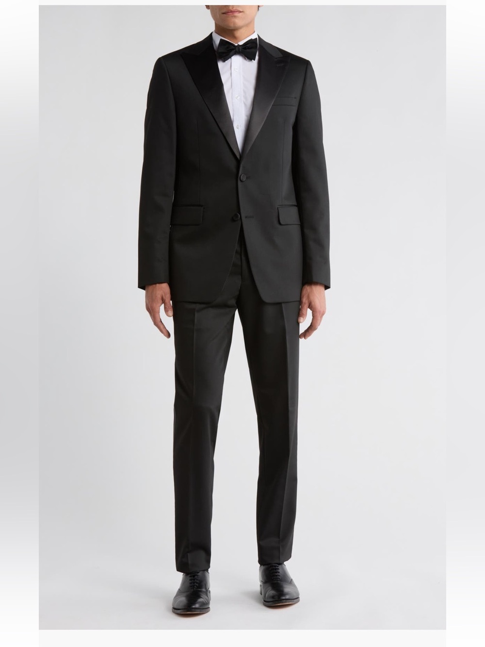 Original Penguin- Classic Black Men's Tuxedo Suit with Satin Lapel size 44R NEW